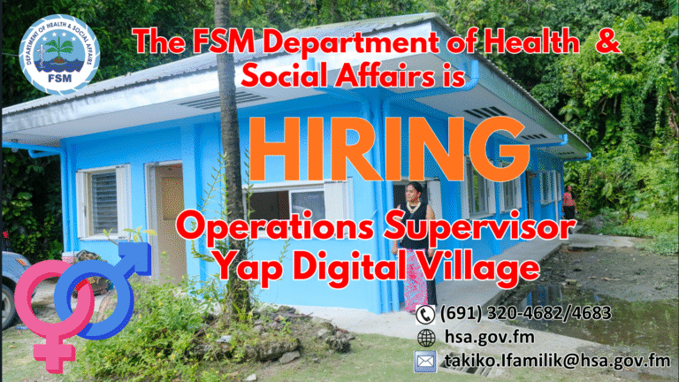 REQUEST FOR EXPRESSIONS OF INTEREST – Operations Supervisor (Yap Digital Village)